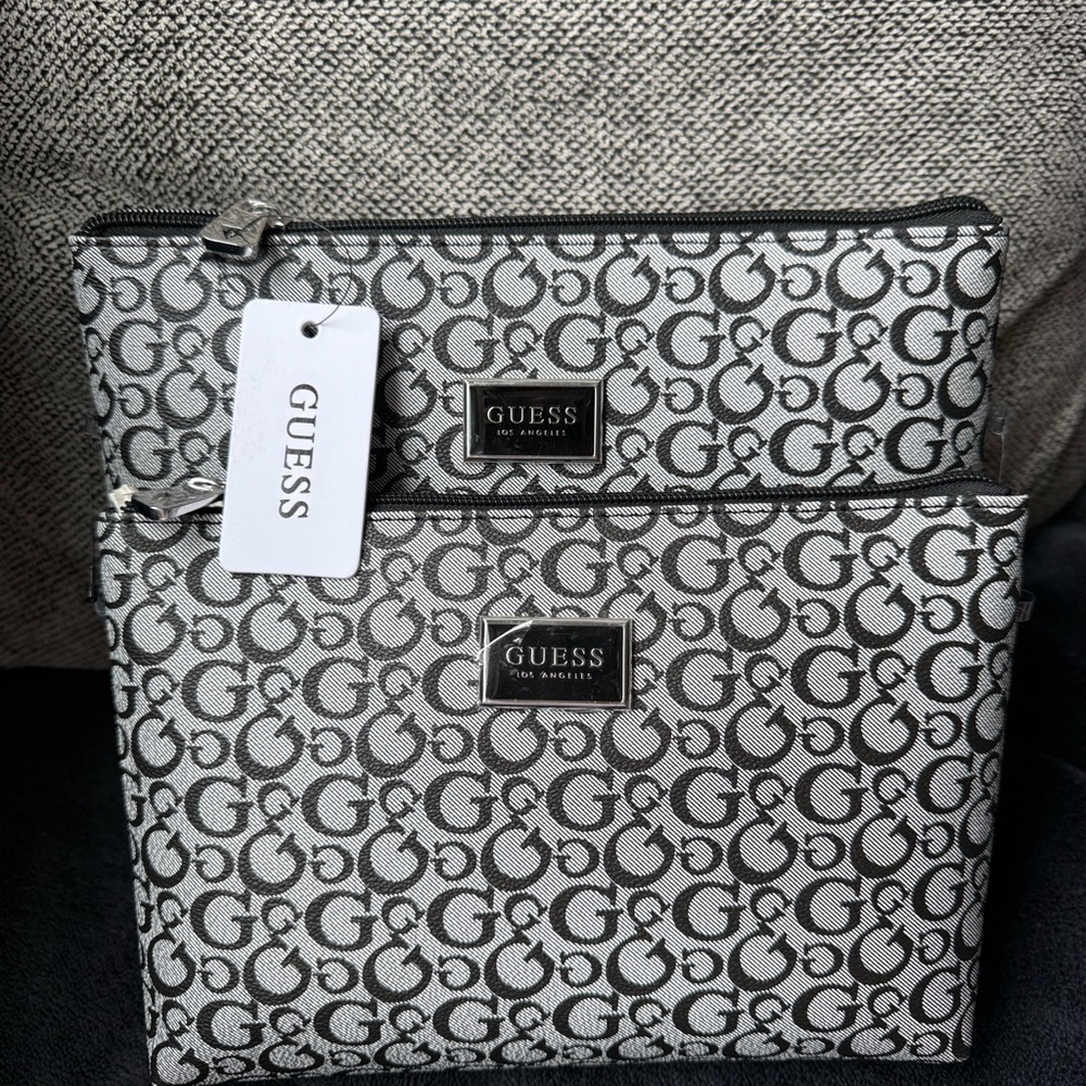 Guess Black and Gray Pouch Duo